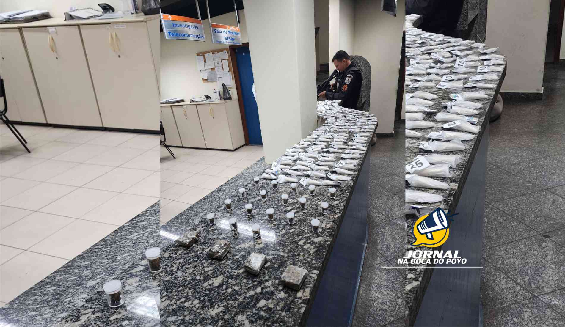 Polícia apreende maconha e mais de 160 pinos de cocaína em Pádua