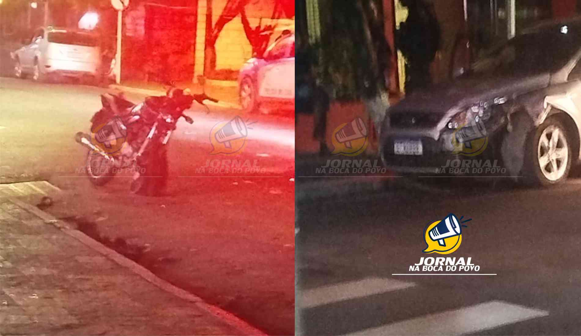 Colisão entre carro e moto deixa uma pessoa ferida em Pádua