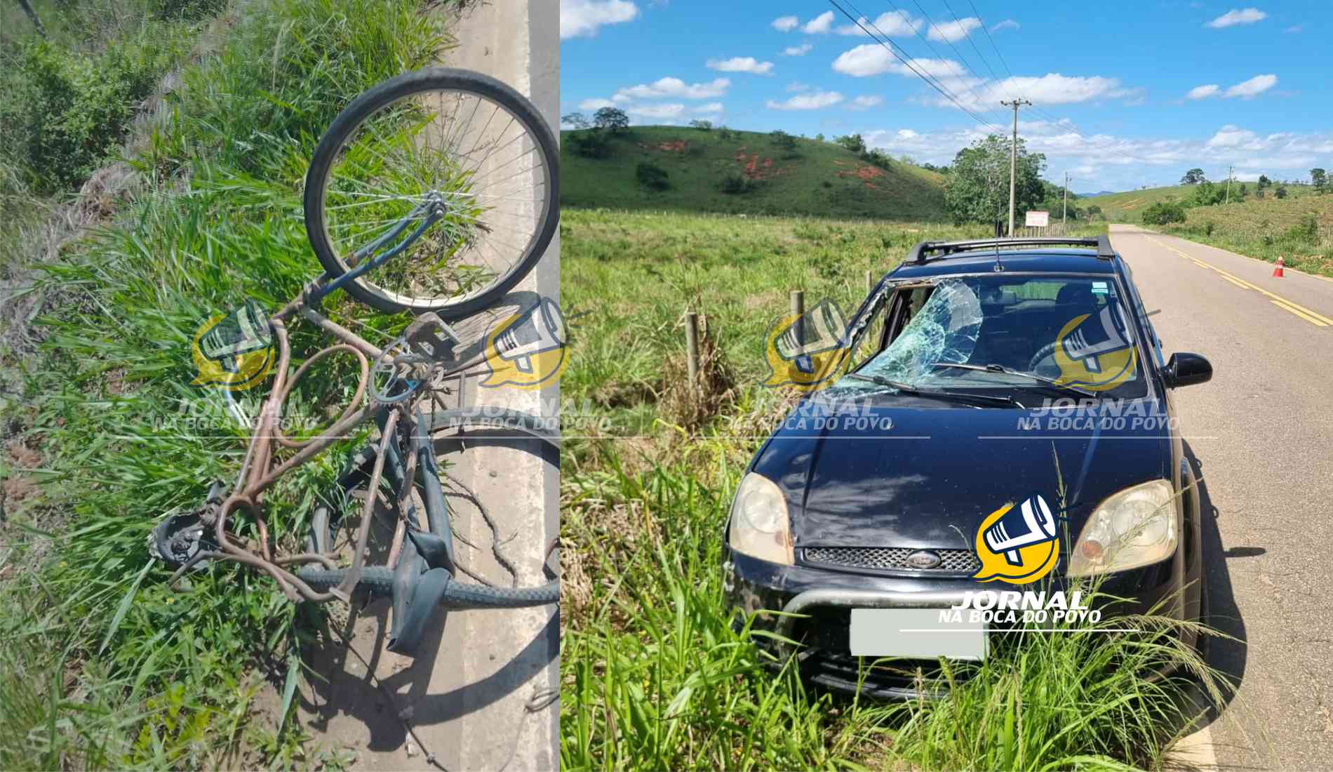 Ciclista morre ao ser atingido por carro na RJ-202 em São João do Paraíso, distrito de Cambuci