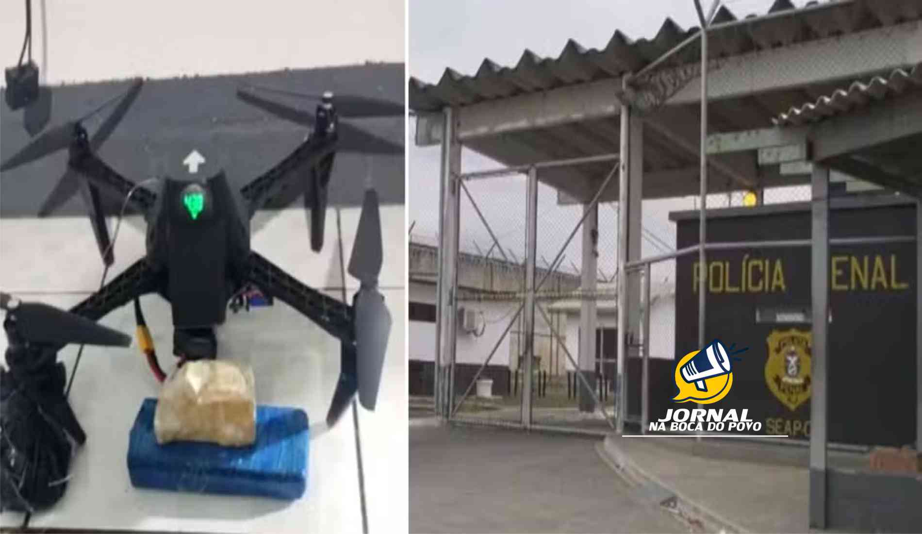 Polícia Penal intercepta drone que tentava entrar em presídio de Campos supostamente com drogas