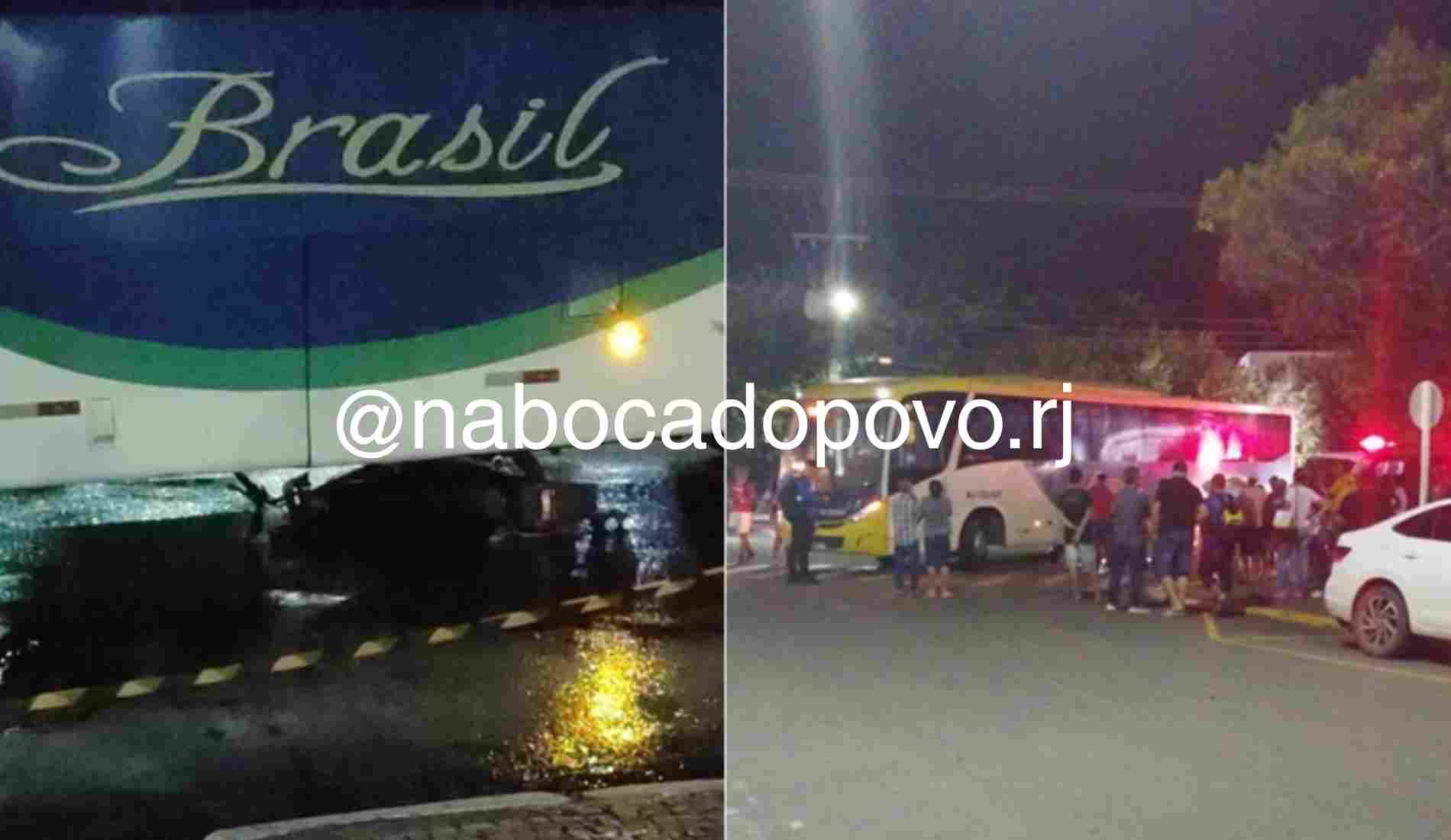 Grave acidente envolvendo moto e ônibus deixa um ferido no Centro de Pádua