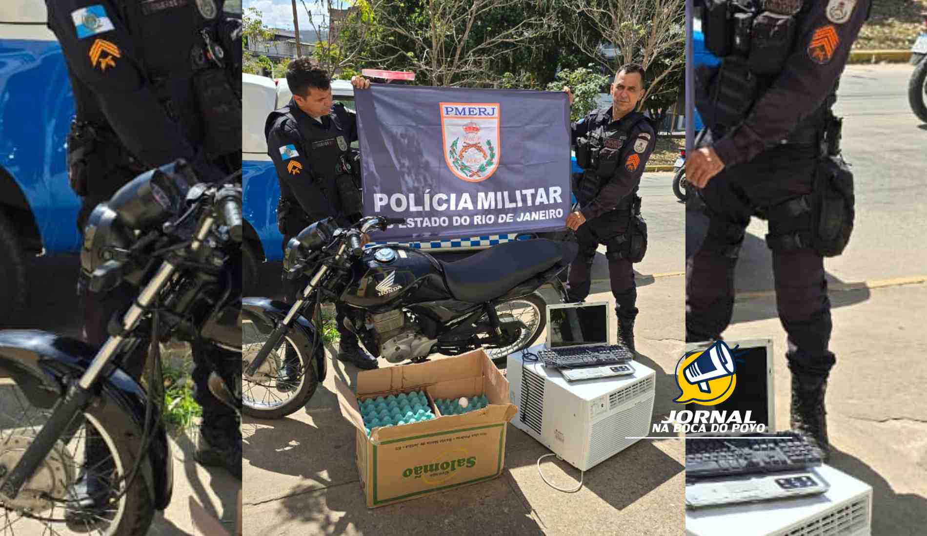 Homem é preso após furtar moto, 10 caixas de ovos, notebook e ar-condicionado em São Fidélis