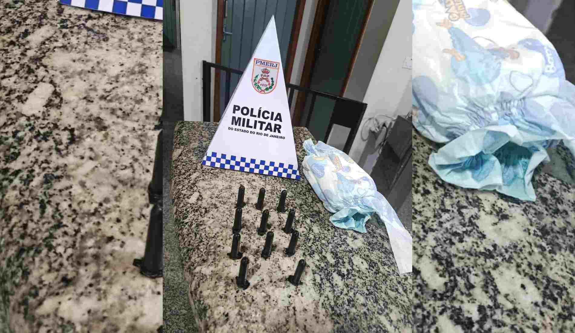 Jovem é presa com drogas escondidas em fralda durante ação policial em Miracema
