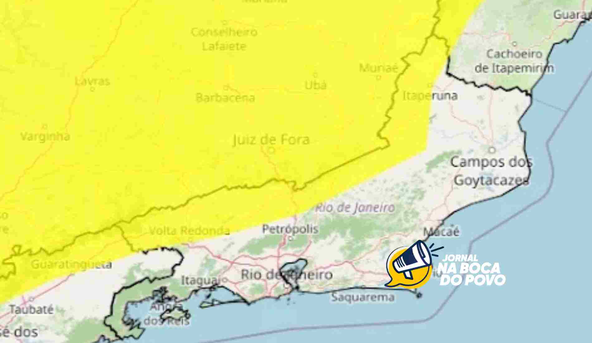 Chegada de frente fria faz INMET emitir alerta para risco de tempestade na região