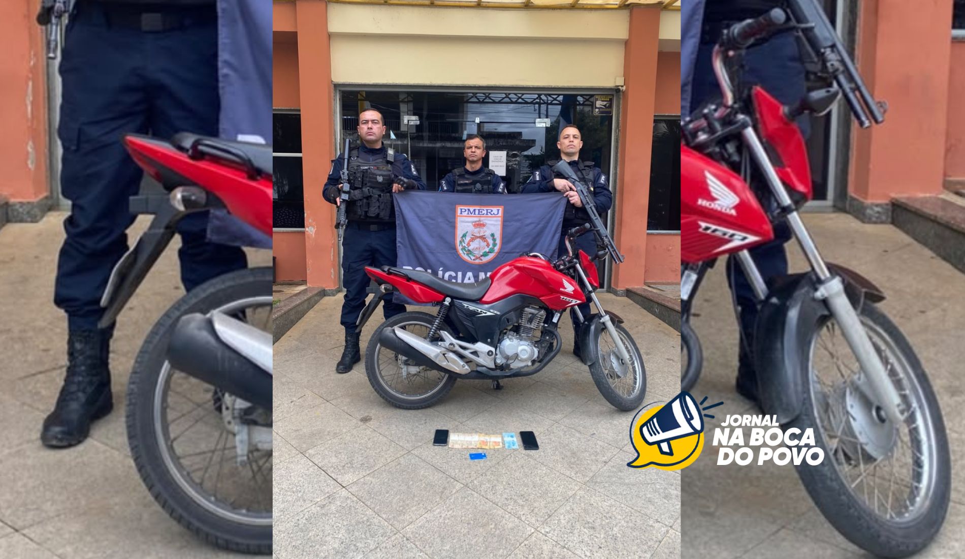 Motocicleta roubada em Aperibé é recuperada pela PM em Santo Antônio de Pádua