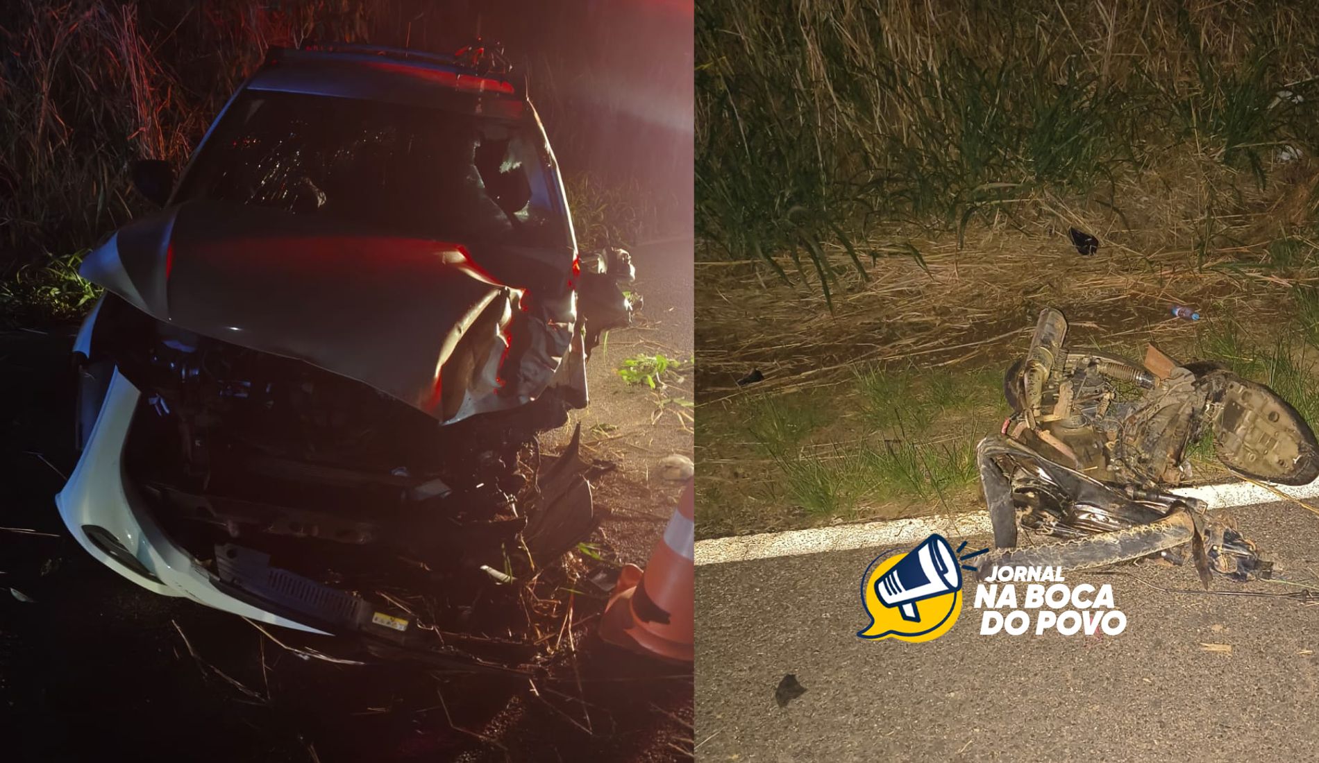 Colisão entre carro e moto deixa dois mortos na RJ-158, em Itaocara