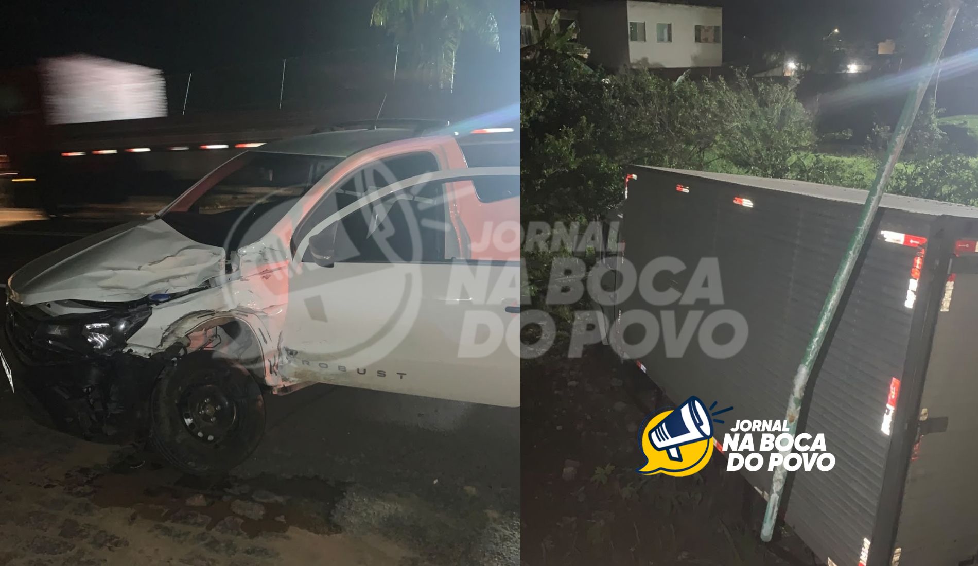 Colisão entre carro e caminhão é registrada na RJ-186 em Pádua