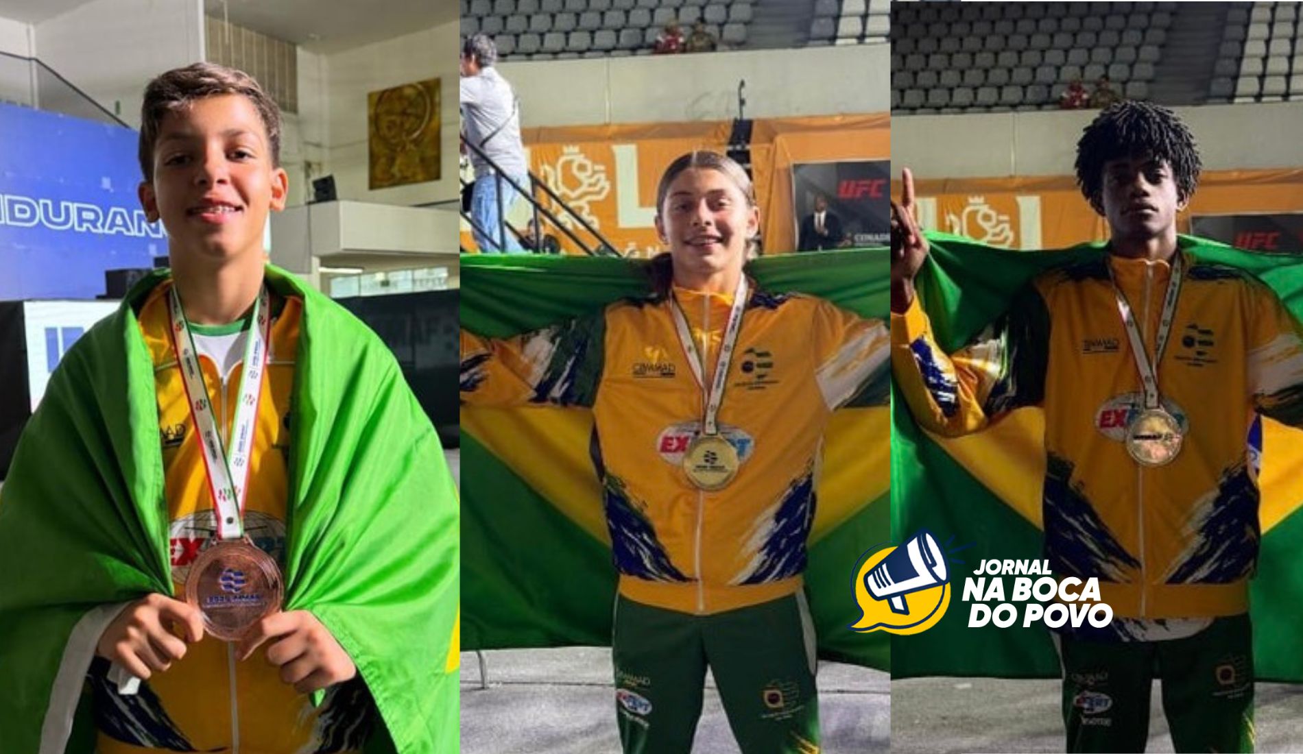 Atletas de Aperibé conquistam ouro, prata e bronze no Pan-Americano de MMA no México